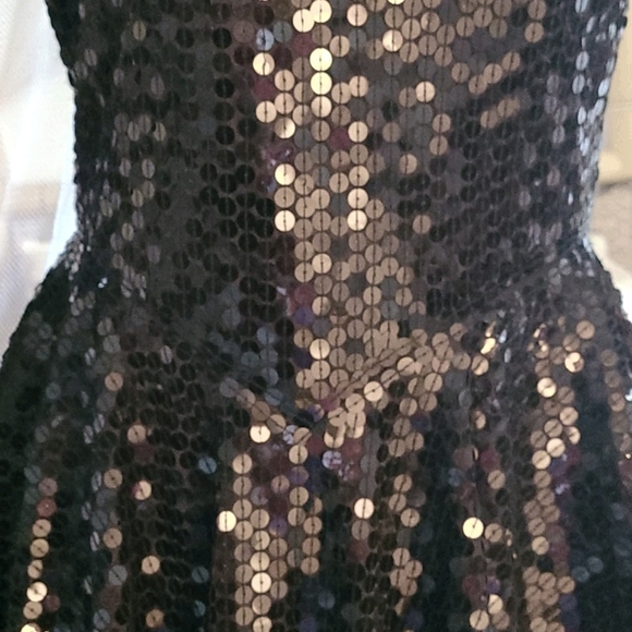 Vintage I. Magnin Black Sequin Evening Dress - Picture 5 of 12
